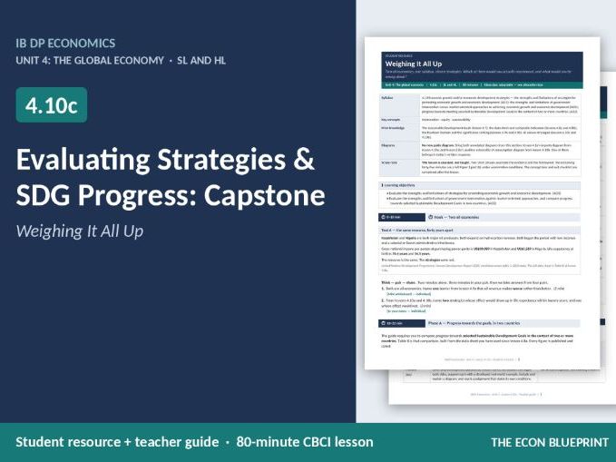 IB Economics 4.10c Evaluating Strategies & SDG Progress | CBCI
