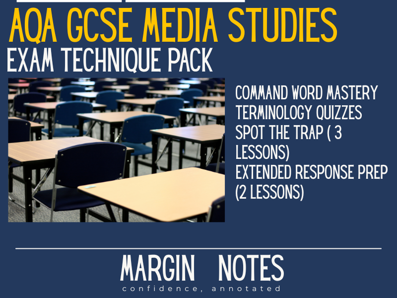 AQA GCSE Media Studies (8572) Exam Technique Bundle | 5 Lessons + 2 Revision Packs | Paper 1 and Paper 2