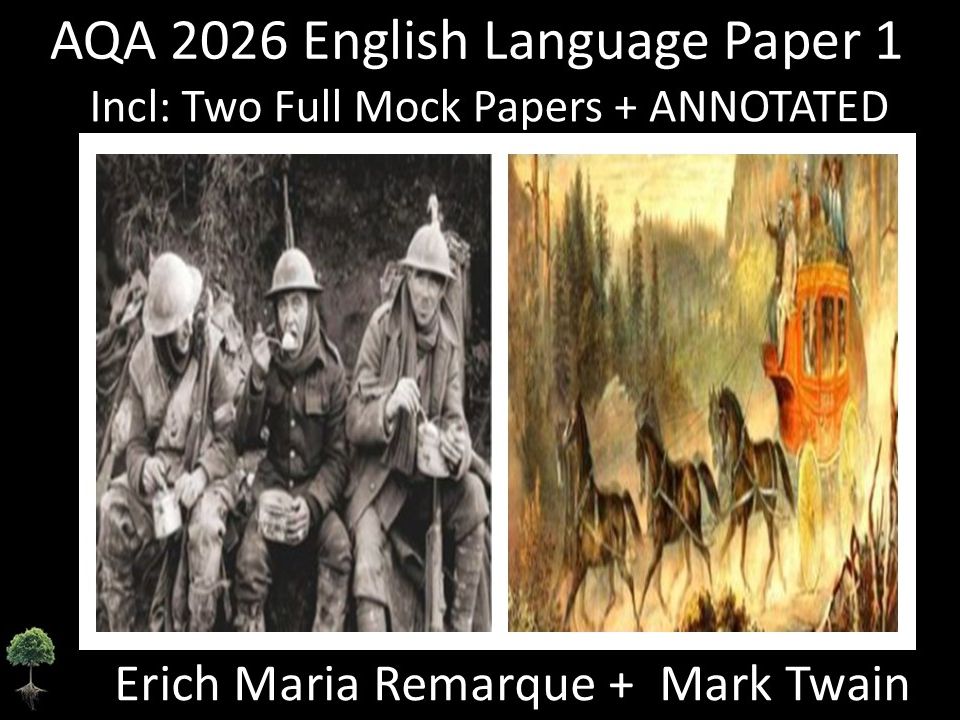 Two AQA 2026 English Language Paper 1 Mocks | ANNOTATED