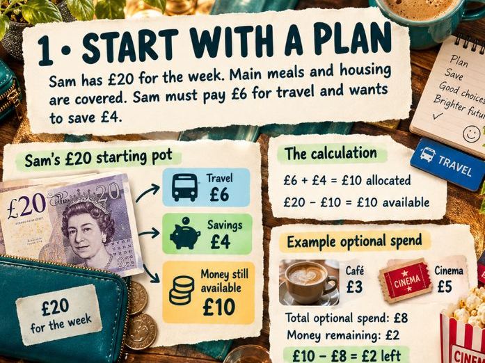 Budgeting & Money Skills Workbook | Can You Make £20 Last? | KS3 KS4 SEND