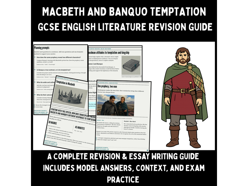 Macbeth and Banquo: Two Responses to Temptation | GCSE English Literature Exam Workboo
