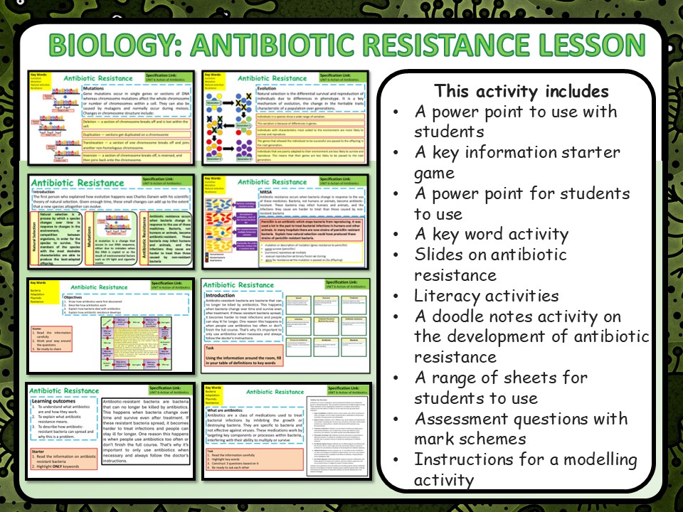 ks4-biology-science-antibiotic-resistance-lesson-activities