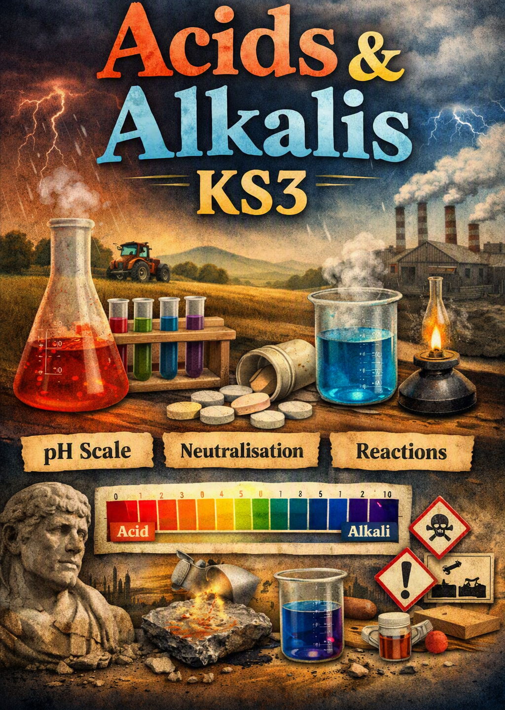 Acids & Alkalis – Complete KS3 Chemistry Bundle including Knowledge Organiser