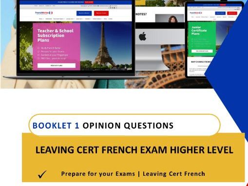 Leaving Cert French – Written Section Opinion Questions (Higher Level) | Booklet 1