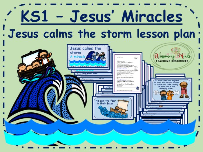 Jesus calms the storm KS1 RE plan : Jesus' Miracles