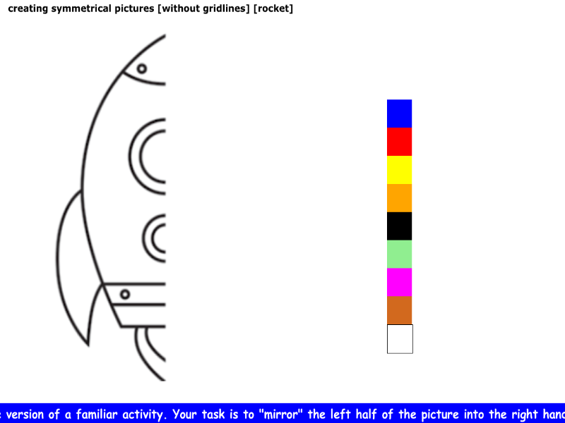 creating symmetrical picture [without gridlines] [rocket]