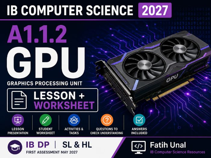 IB Computer Science 2027 – A1.1.2 GPU – Lesson & Worksheet