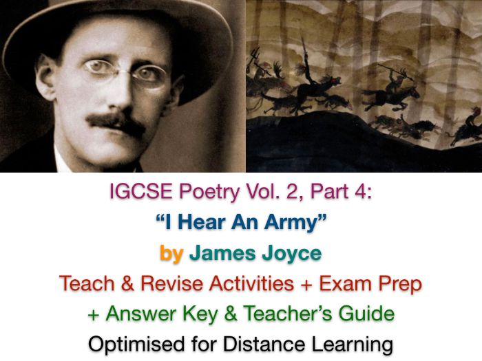 "I Hear an Army" (James Joyce) - IGCSE NO PREP TEACH + REVISE + ANSWERS