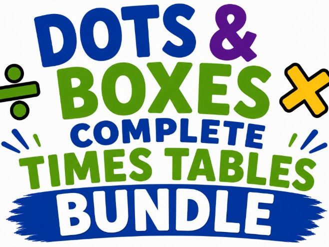 Dots & Boxes Game: Multiply & Divide by 2-12 Complete Bundle | Fun Maths Fluency Activity