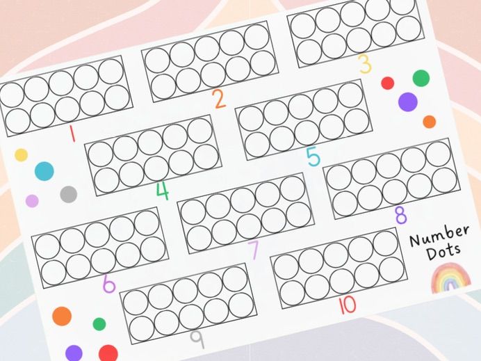 Maths - Number dots 1-10