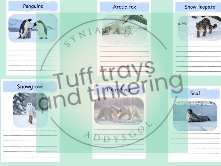 winter writing frames literacy nursery reception foundation phase eyfs ps1