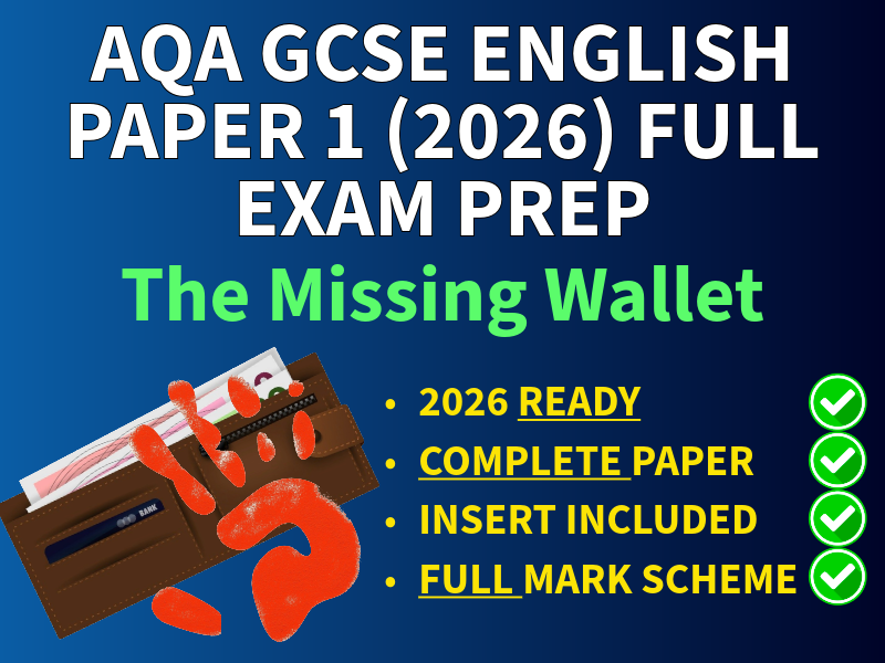 AQA GCSE English Language Paper 1 (2026) – The Missing Wallet – Full Practice Paper + Mark Scheme