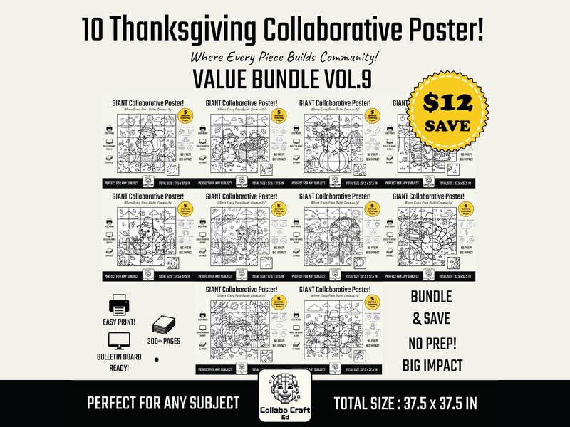 Thanksgiving Collaborative Poster Bundle Vol.9 Bulletin Board