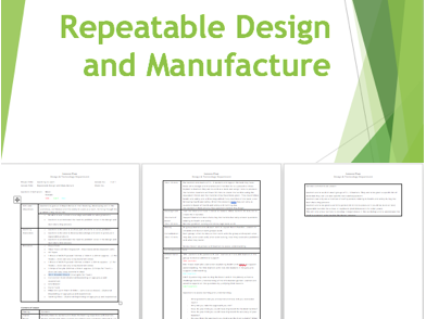 Learning to Learn - Repeatable Design and Manufacture