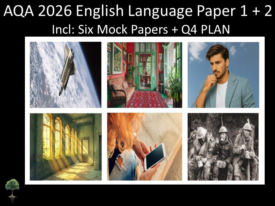Six AQA 2026 GCSE English Language Paper 1 + 2 Mocks | Q4 Plan