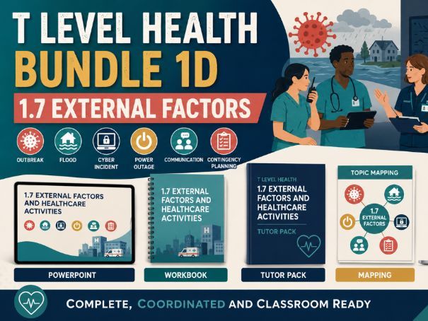 Pearson T Level Health, Bundle 1D Part 1, 1.7 External Factors and Healthcare Activities