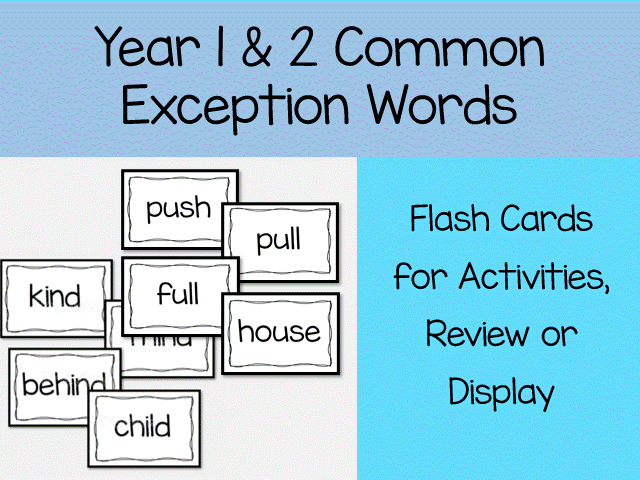 Year 1 & Year 2 Common Exception Words Bundle - KS1 Spelling & Display
