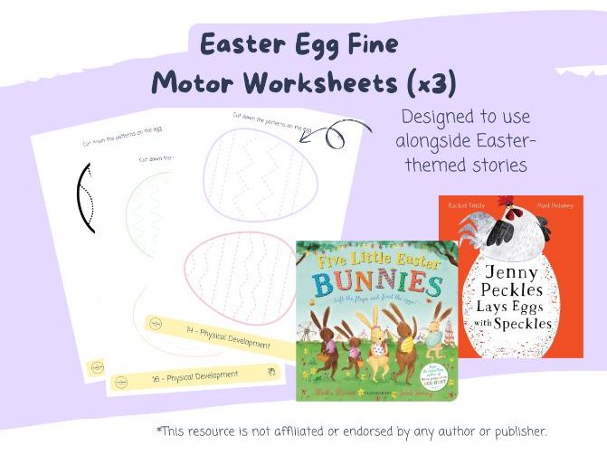 Easter Egg Fine Motor Cutting Worksheet