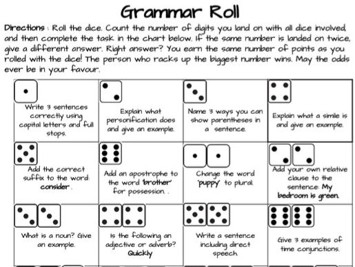 Grammar Roll!