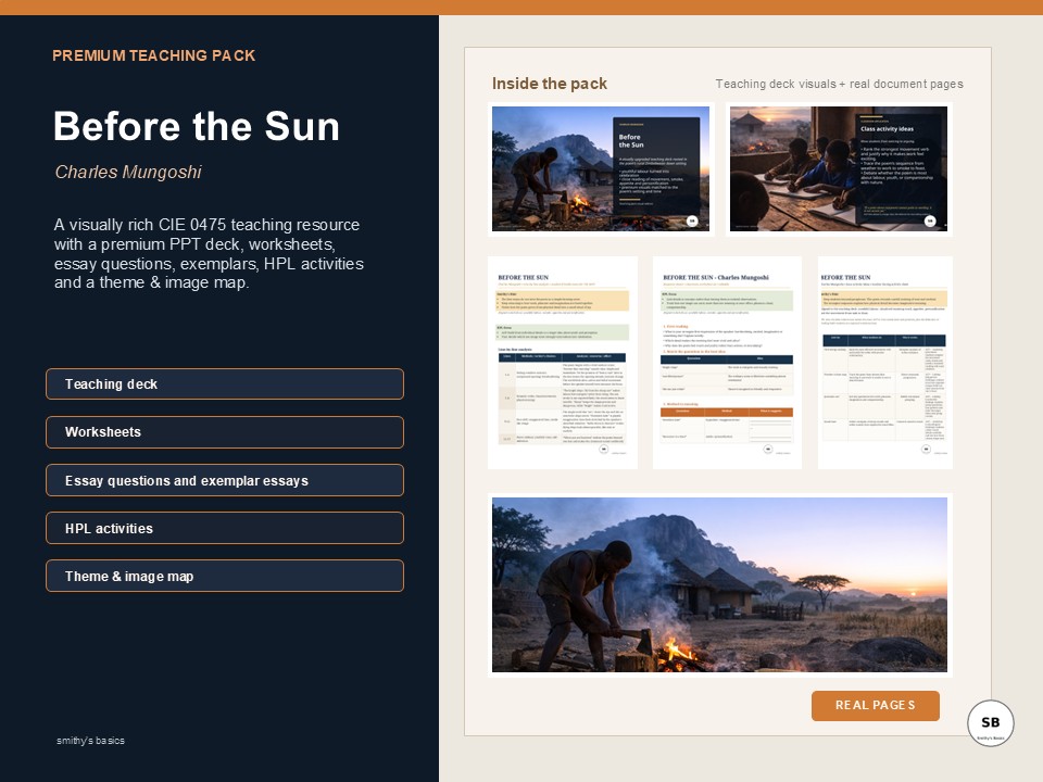 "Before the Sun" - full teaching pack for this poem - from Smithy's Basics