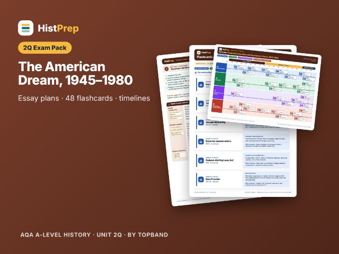 The American Dream 1945–1980 Exam Pack: Essays, Flashcards, Timeline (AQA 2Q)