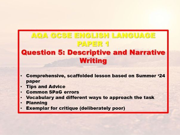 AQA English Language Paper 1, Question 5