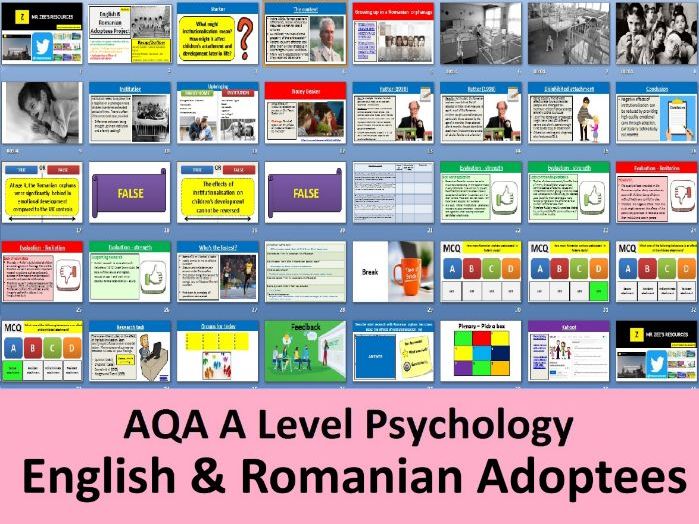English & Romanian Adoptees Project - AQA A Level Psychology (Attachment)