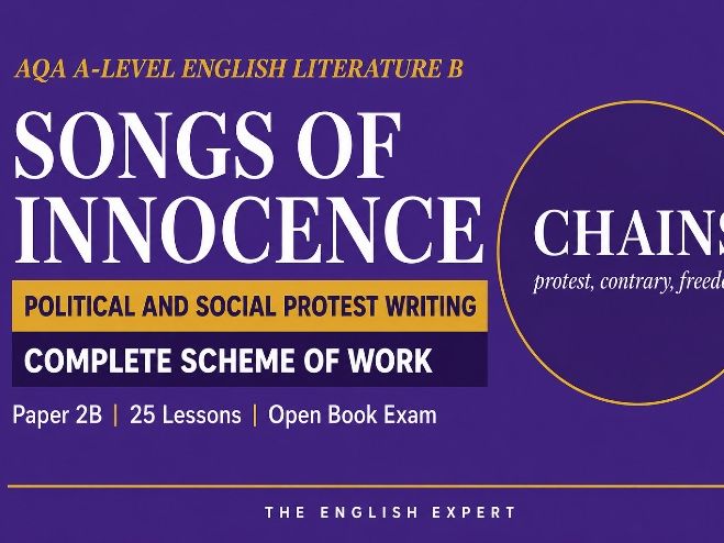 AQA A-Level English Literature B (7717) — Blake Songs of Innocence and of Experience: Political and