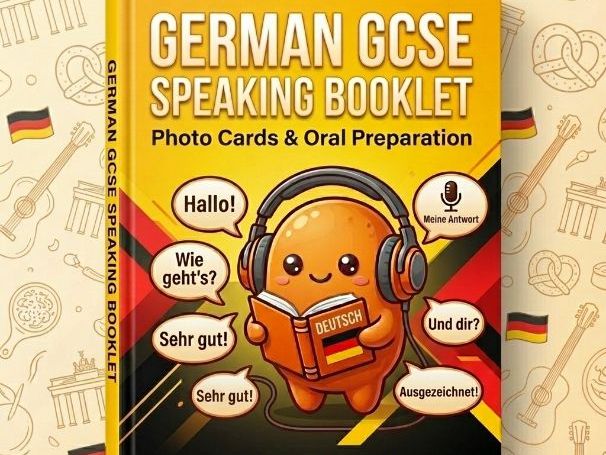 GCSE German - COMPLETE Theme 1 Speaking Photo Card Bundle (New Spec)