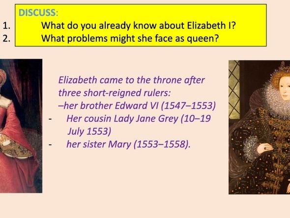 9. Queen Elizabeth I - The Tudors - KS3 History Lesson Plan