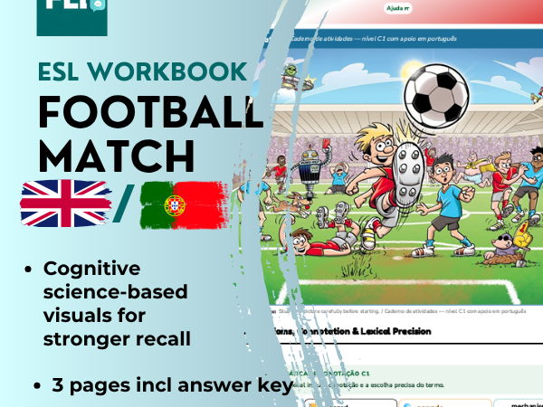 Football  ESL Picture Description Workbook | C1 English + Portuguese