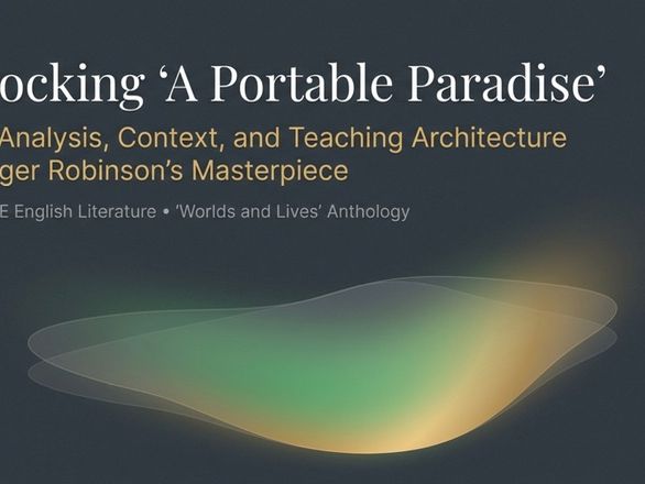 A Portable Paradise Poetry Analysis | AQA Worlds and Lives | Lesson