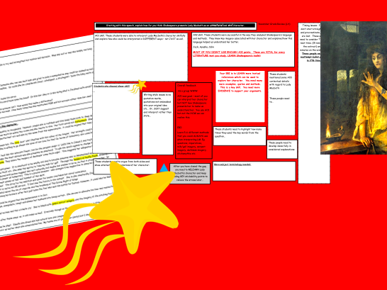 GCSE Revision Whole class template & sample answer notes Lady Macbeth essay question