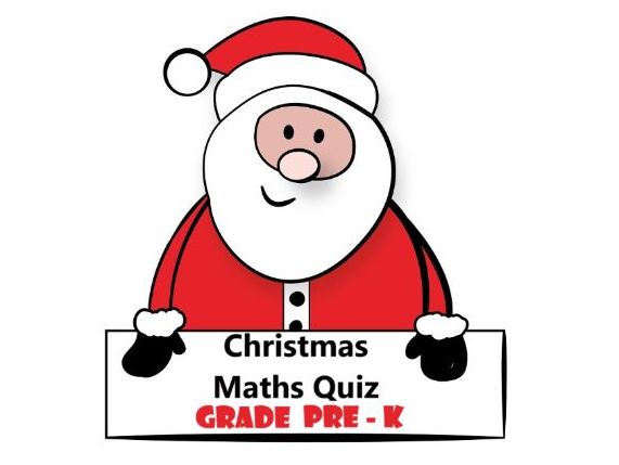 Pre-K Christmas Math Quiz PowerPoint and Lesson Plan