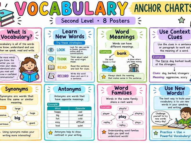 Vocabulary Second Level/KS2 Anchor Charts