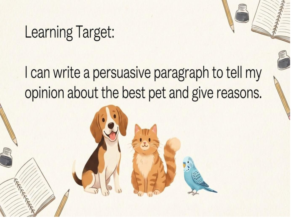Persuasive writing for grade 2
