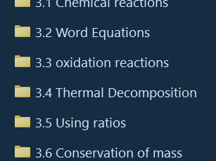 C1.C3 Reactions  (KS3 new activate 2024)