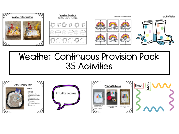 EYFS / KS1 Weather Continuous Provision Pack - 35 Activities | Teaching ...