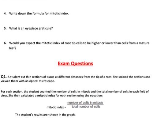 Cell Division Independent Study Booklet