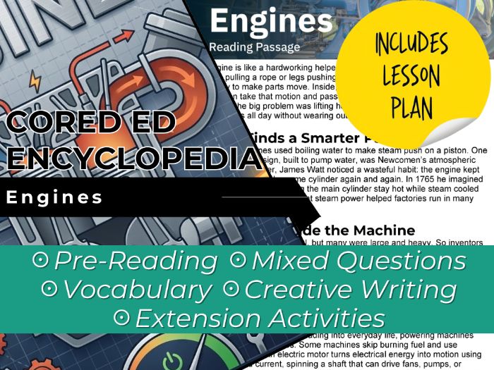 Engines Reading Comprehension Passage - Cored Ed Encyclopedia