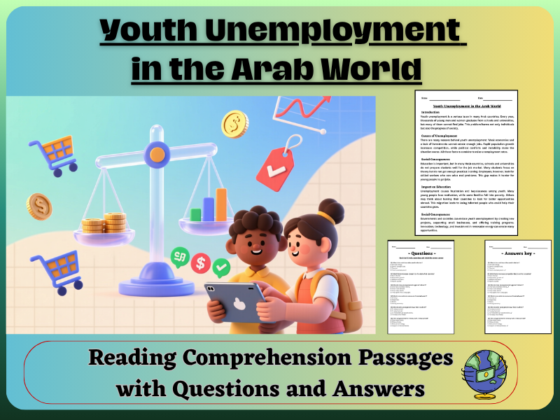 Youth Unemployment in the Arab World: Reading Comprehension – Fun, Interactive & Ready-to-Print