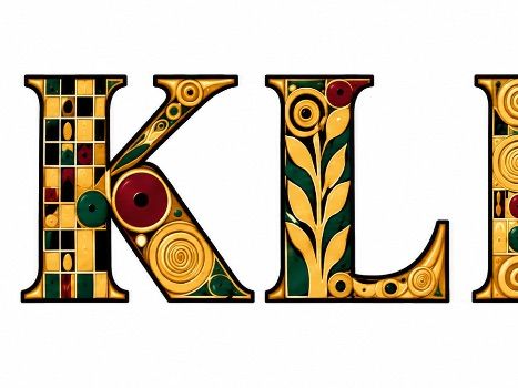 Gustav Klimt–Inspired Alphabet | Golden Mosaic Name Art