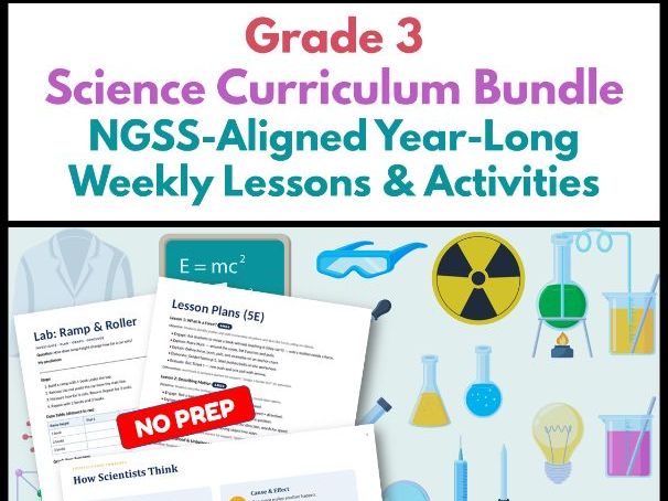Grade 3 Science Curriculum Bundle | NGSS-Aligned Year-Long Lessons & Activities