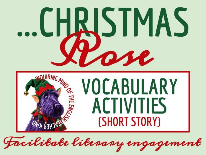 "Legend of the Christmas Rose" by Selma Lagerlöf Vocabulary Worksheet, Crossword, and Word Search