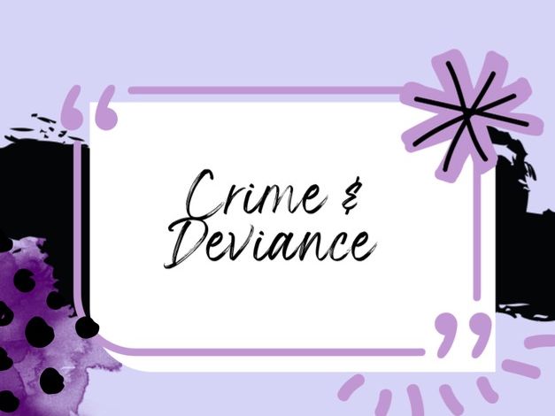 Crime and Deviance PPTs (EDITABLE)