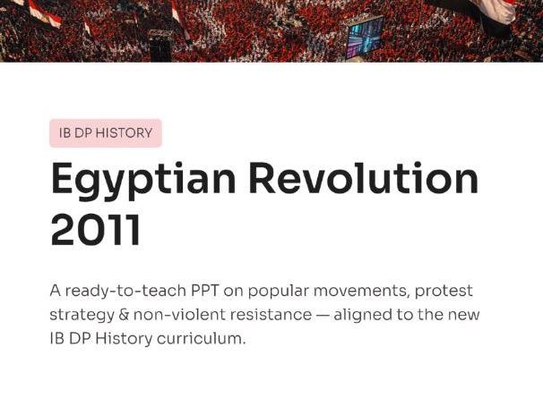 IB DP History Paper 2: Egyptian Revolution - Strategy & Change PPT