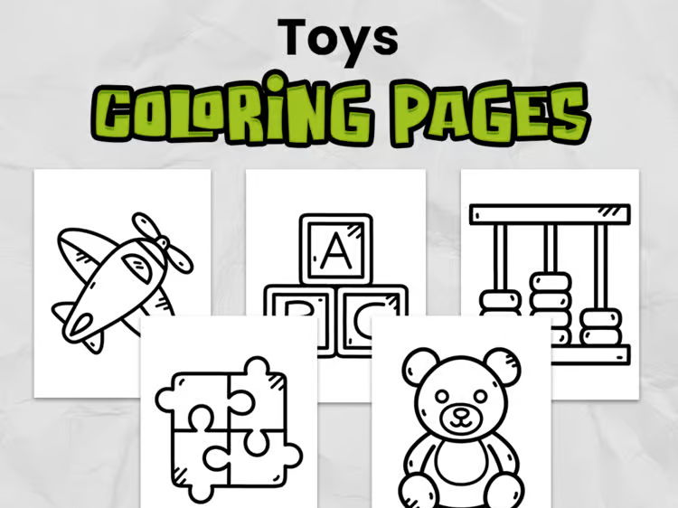 Toys Coloring Pages | Printable Activity for Kindergarten & Elementary