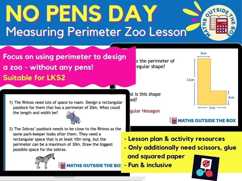 NO PENS DAY: Measuring Perimeter Lesson (LKS2)