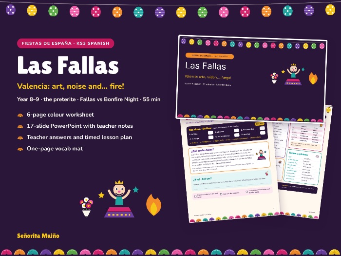 Las Fallas: KS3 Spanish Preterite Lesson