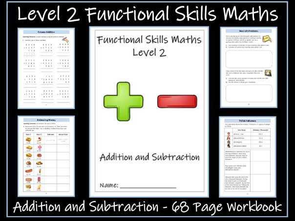 Functional Skills Maths - Level 2 - Addition and Subtraction Workbook